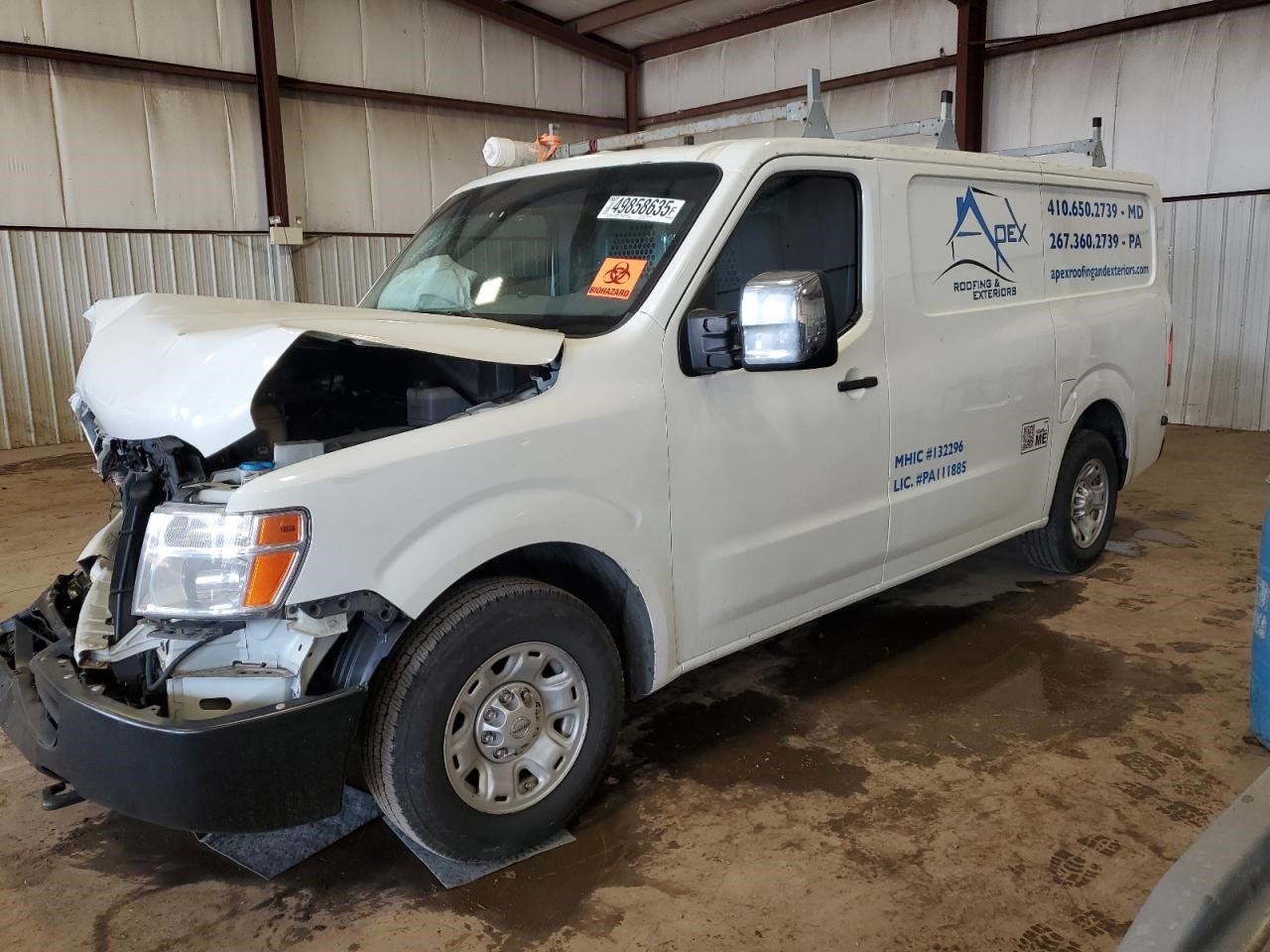 2014 NISSAN NV 2500 8cyl Gasoline 5.6 Left DOOR ASSEMBLY, FR - 324275