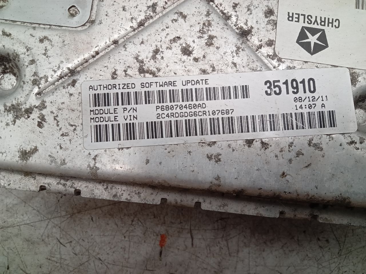 2012 DODGE CARAVAN Eng/Motor Cont Mod - 329157 — photo 4