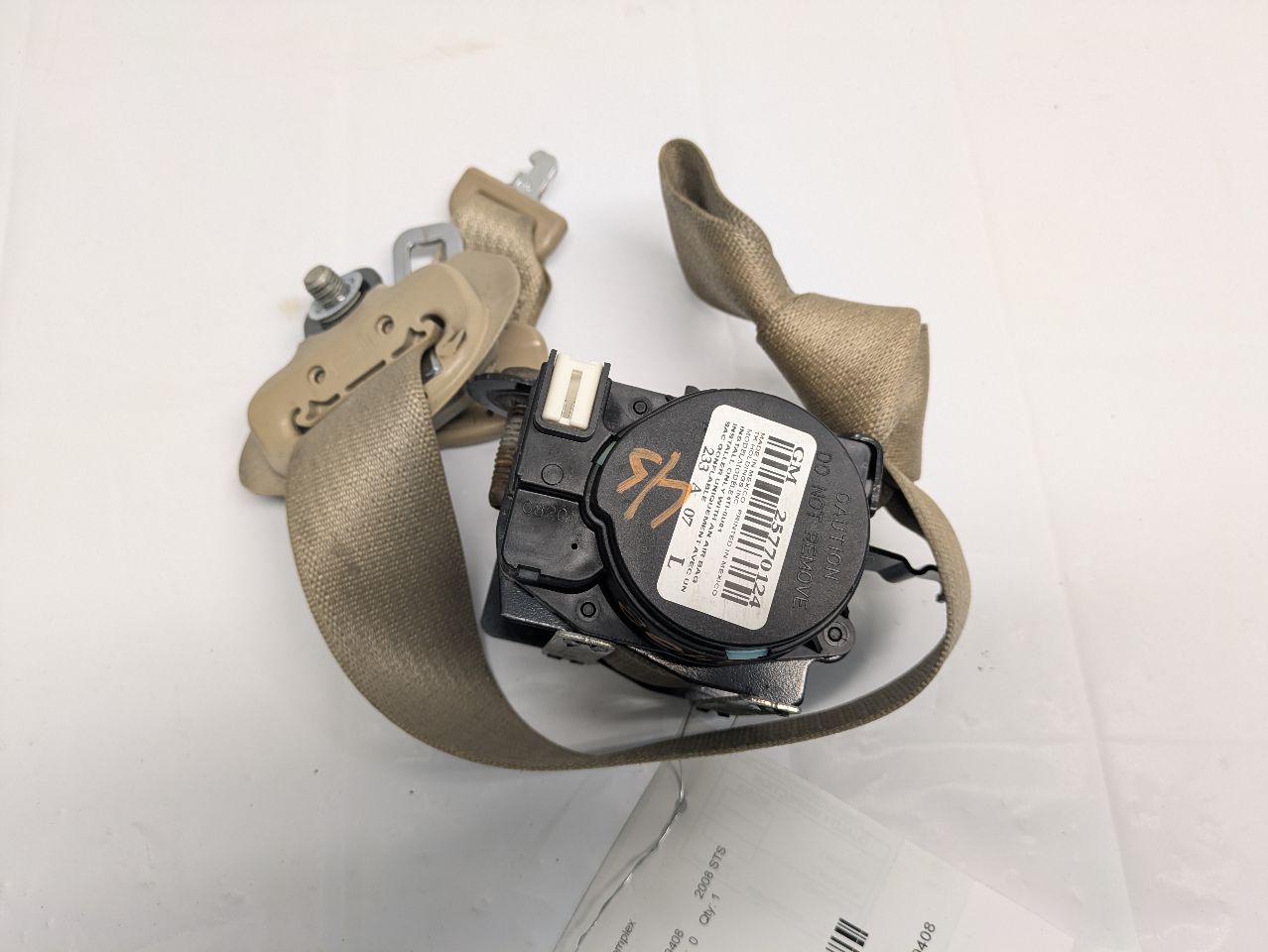 2008 CADILLAC STS 6cyl Gasoline 3.6 Seat Belt, Front - 329665