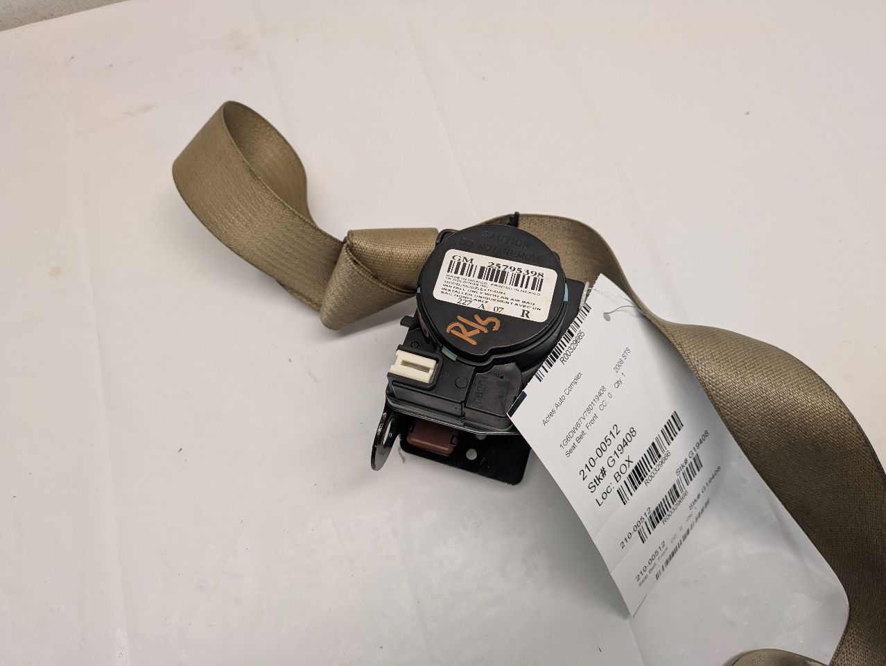 2008 CADILLAC STS 6cyl Gasoline 3.6 Seat Belt, Front - 329666