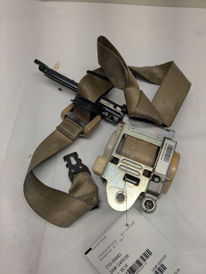 2011 BUICK LACROSSE 6 Cyl Gasoline 3.6 DI Seat Belt, Front - 329713
