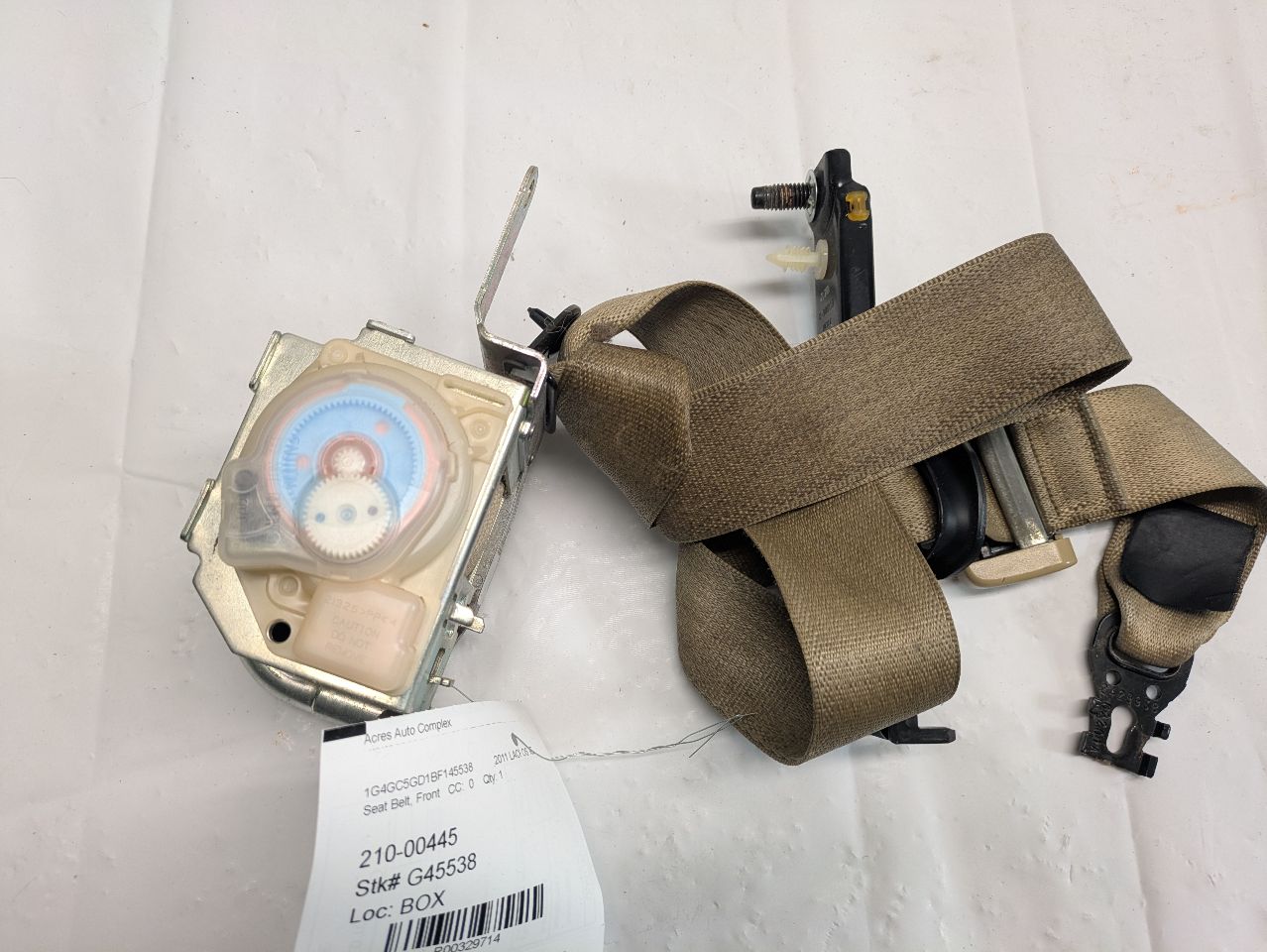 2011 BUICK LACROSSE 6 Cyl Gasoline 3.6 DI Seat Belt, Front - 329714