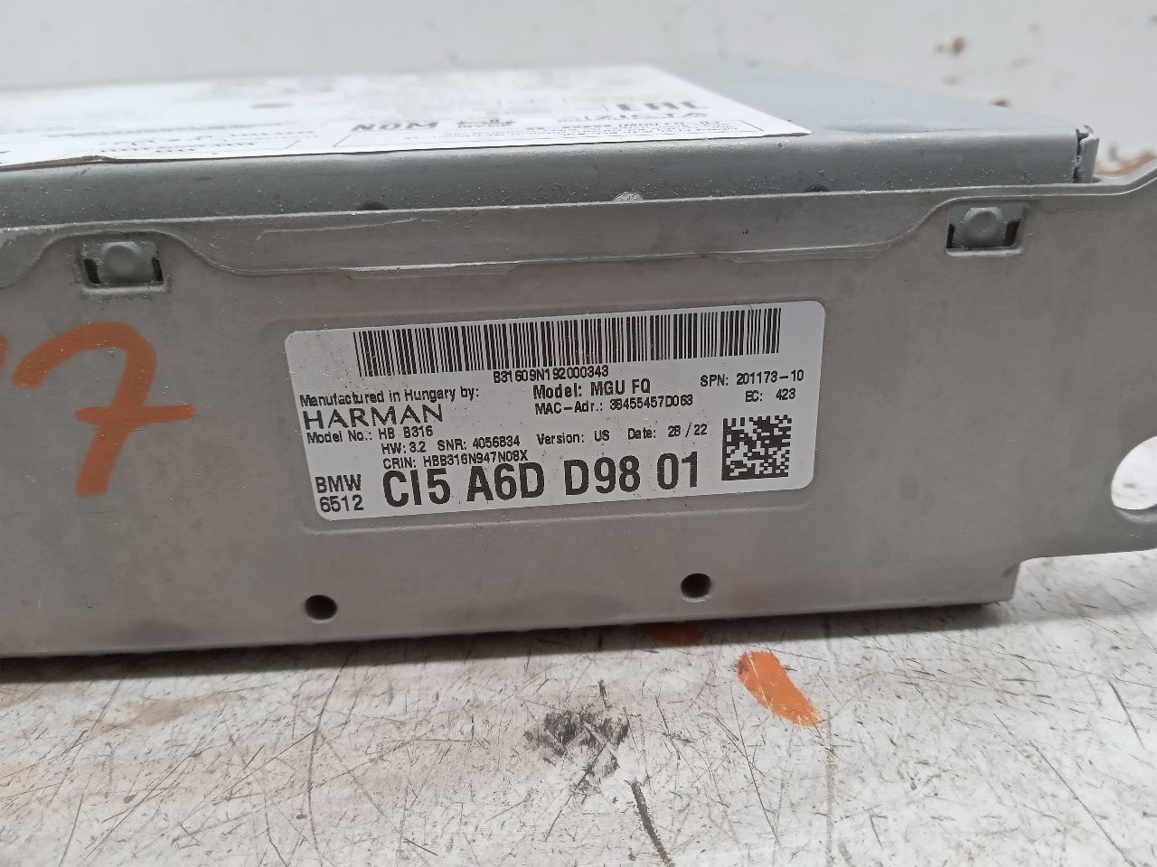 2023 BMW M550i 4.4L 8cyl Turbo Gasoline Radio Audio - 331114 — photo 3