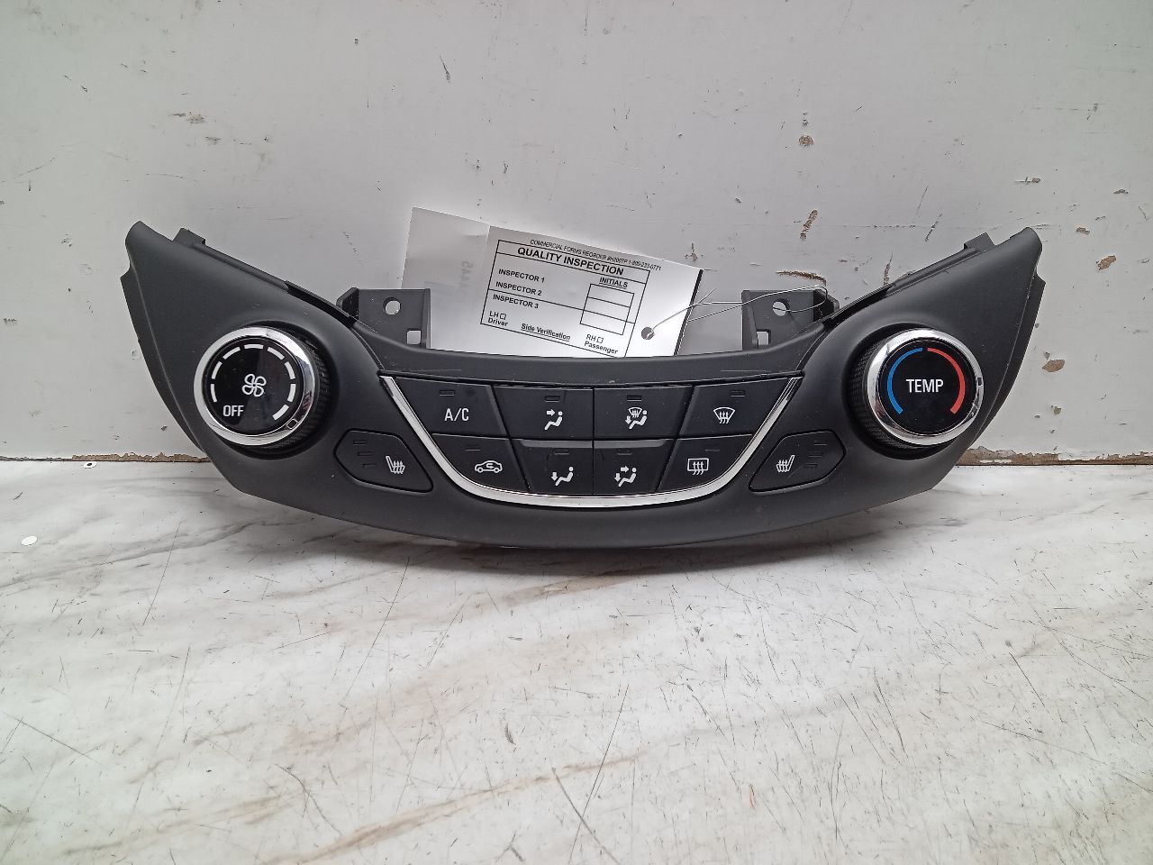 2017 CHEVROLET CRUZE TEMP CONTROL - 339443