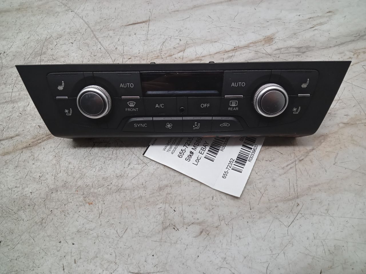 2015 AUDI A6 TEMP CONTROL - 339620