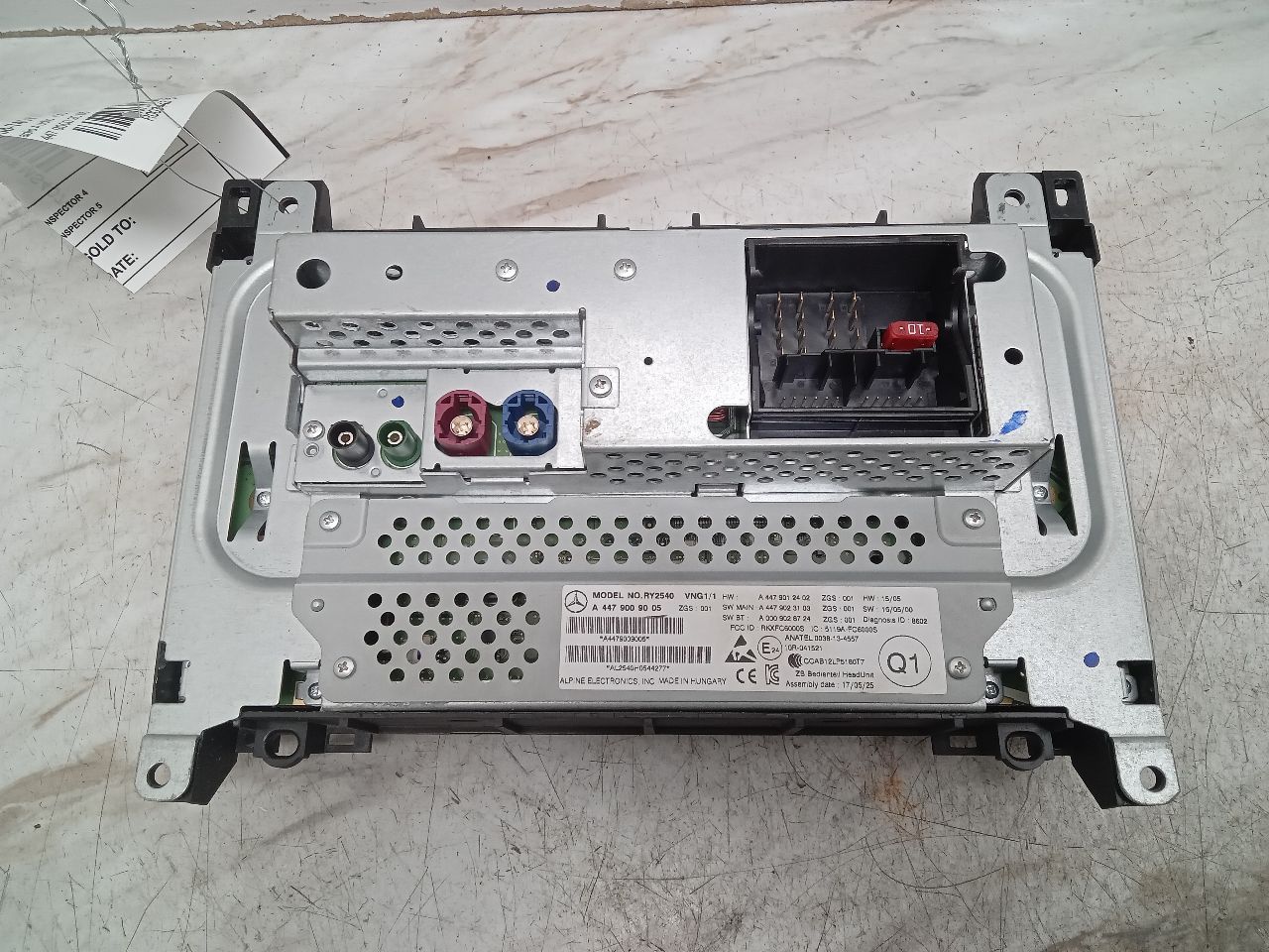 2017 MERCEDES-BENZ METRIS 2.0L 4cyl Turbo Gasoline Radio Audio - 344315 — photo 5