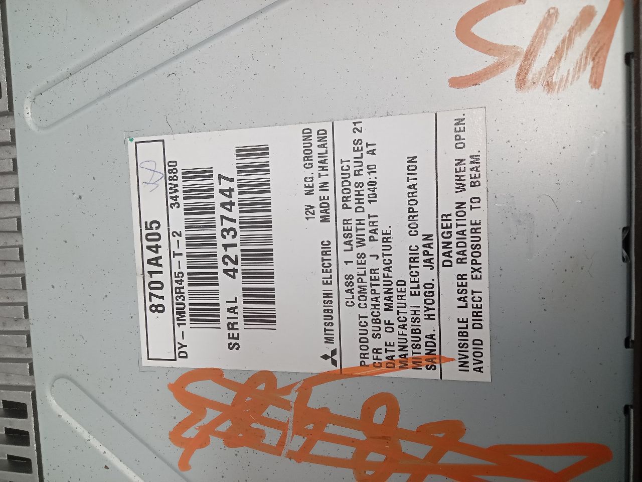 2014 MITSUBISHI OUTLANDER SPORT 4cyl Gasoline 2.0 Dohc Radio Audio - 345375 — photo 3