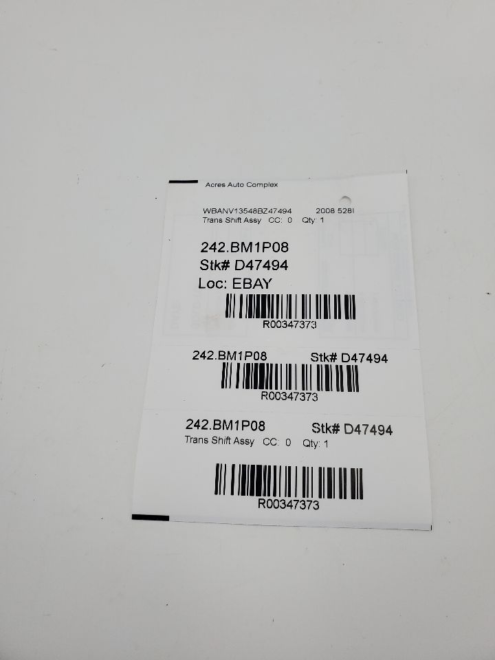 2008 BMW 528i 6cyl Gasoline 3.0 Trans Shift Assy - 347373
