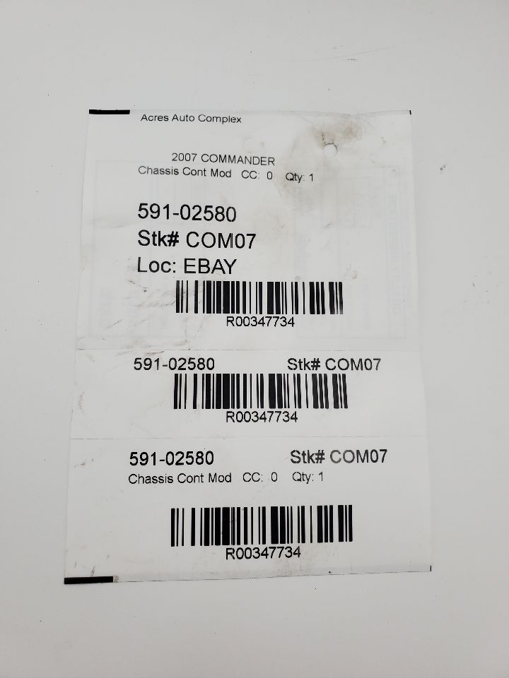2007 JEEP COMMANDER Chassis Cont Mod - 347734