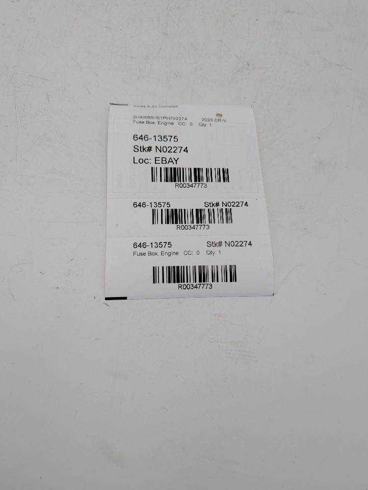 2023 HONDA CR-V 2.0L 4cyl Hybrid Fuse Box, Engine - 347773