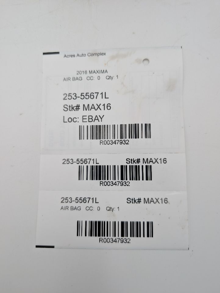 2016 NISSAN MAXIMA Left AIR BAG - 347932