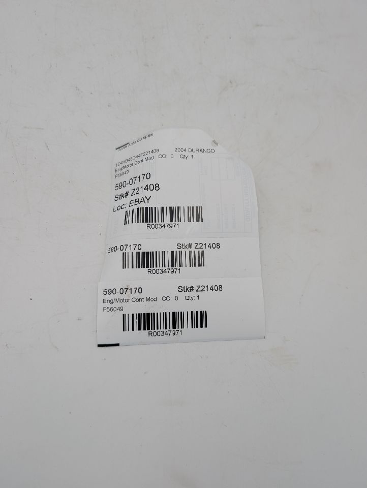 2004 DODGE DURANGO 8cyl Gasoline 5.7 HEMI Eng/Motor Cont Mod - 347971