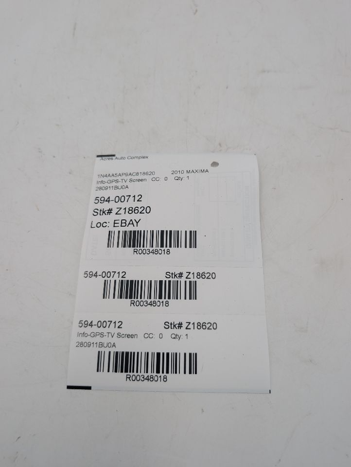 2010 NISSAN MAXIMA 6cyl Gasoline 3.5 Info-GPS-TV Screen - 348018