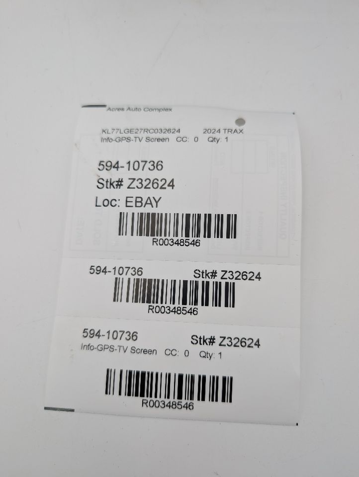 2024 CHEVROLET TRAX 1.2L 3cyl Turbo Gasoline Info-GPS-TV Screen - 348546