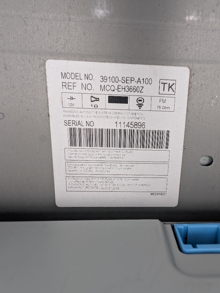 2008 ACURA TL 3.2L 6cyl Gasoline VVT Radio Audio - 348564 — photo 7