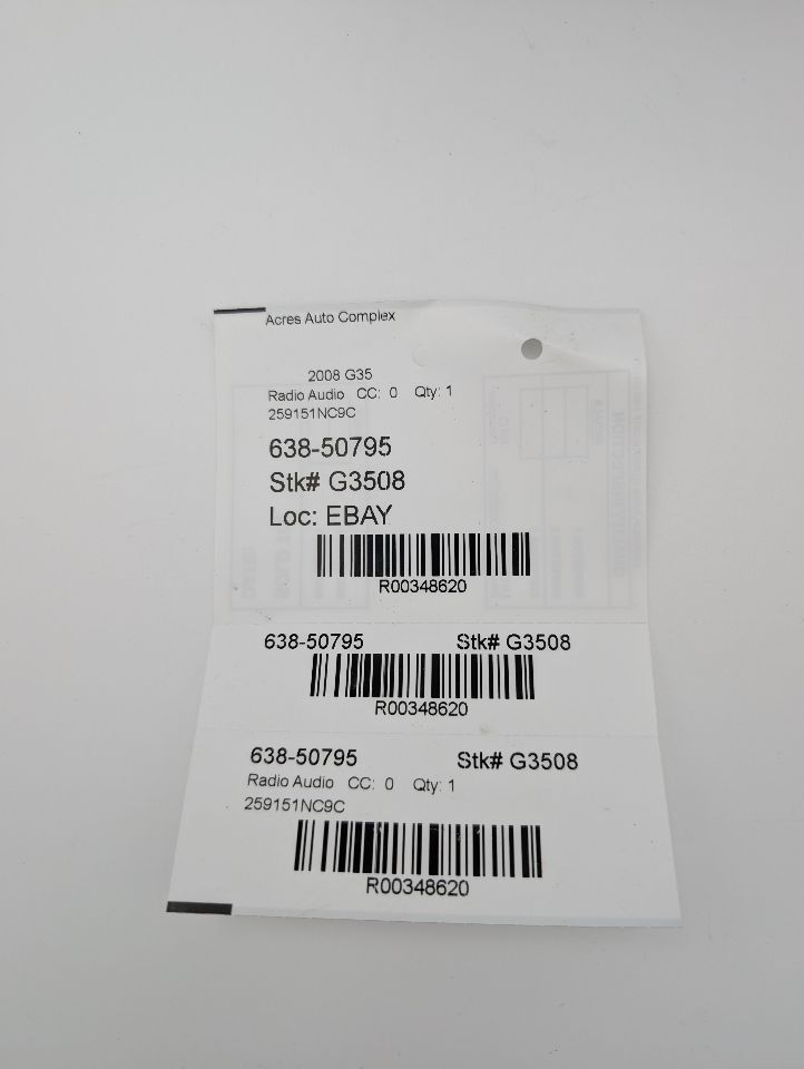 2008 INFINITI G35 Radio Audio - 348620