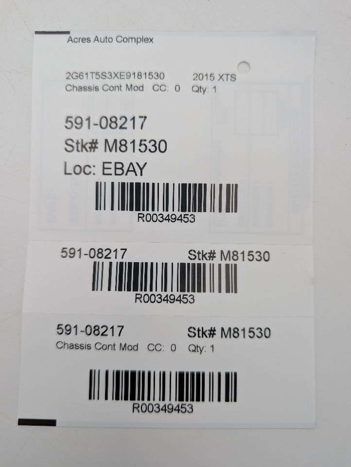 2015 CADILLAC XTS 6cyl Gasoline 3.6 Chassis Cont Mod - 349453