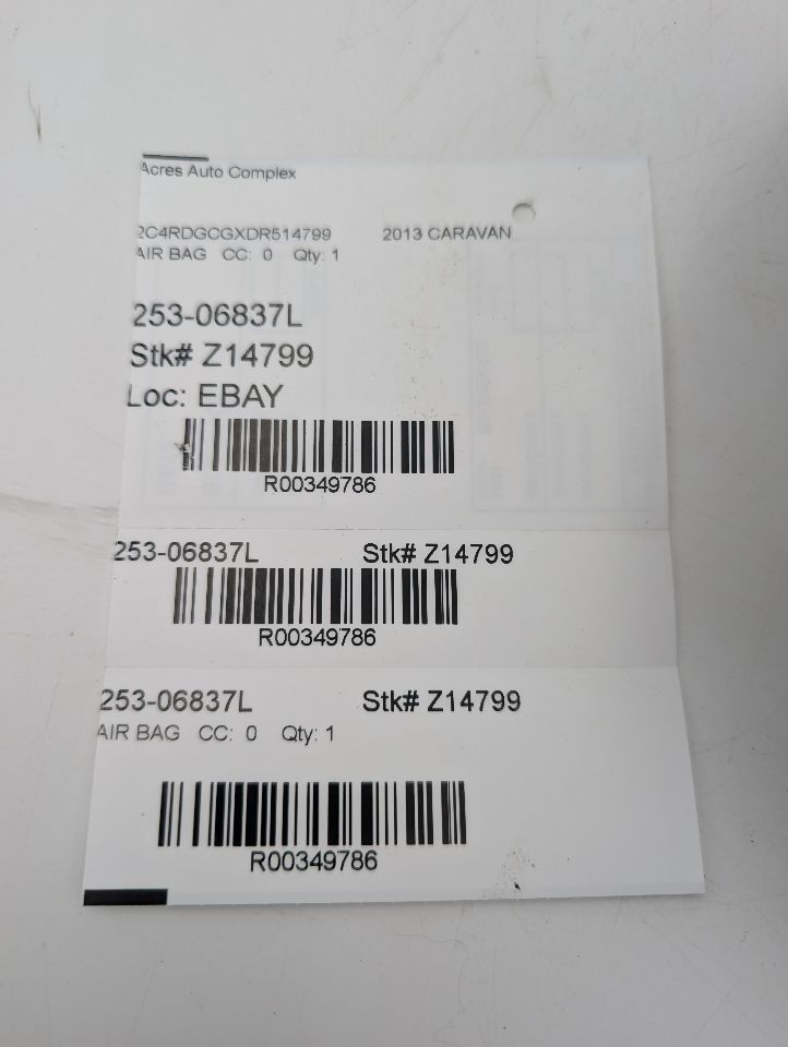 2013 DODGE CARAVAN Left AIR BAG - 349786