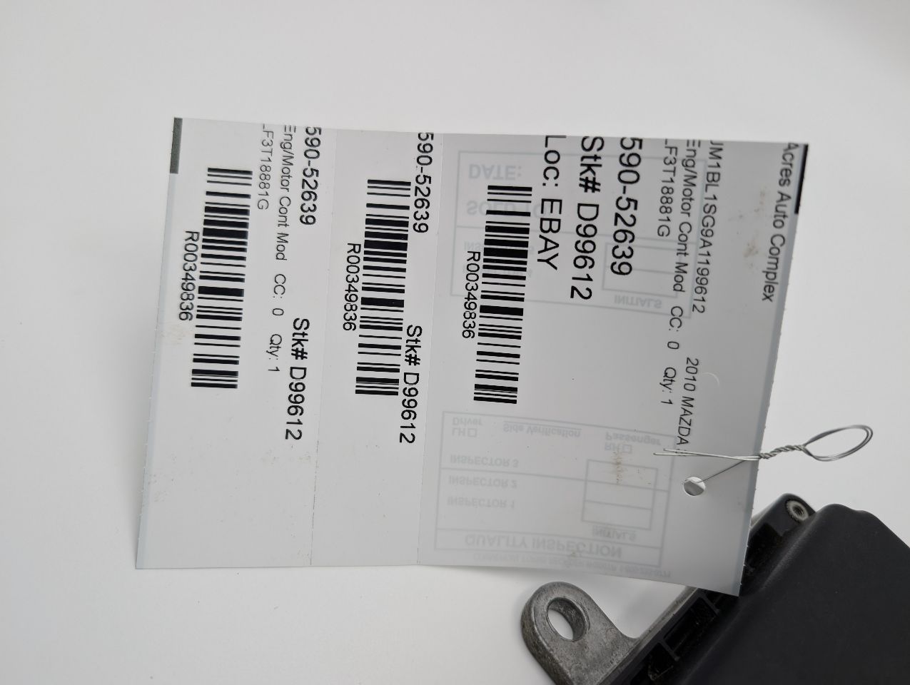 2010 MAZDA 3 4cyl Gasoline 2.0 Eng/Motor Cont Mod - 349836