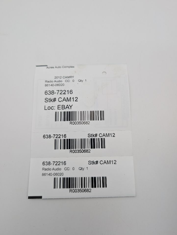 2012 TOYOTA CAMRY Radio Audio - 350682
