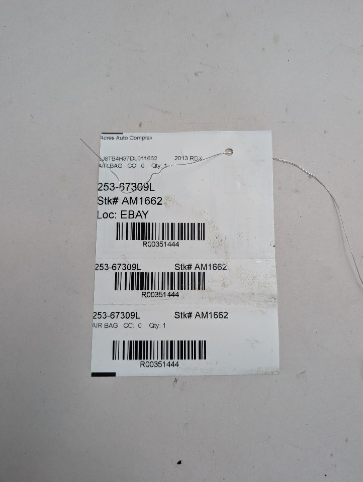 2013 ACURA RDX 3.5L 6cyl Gasoline VVT Left AIR BAG - 351444