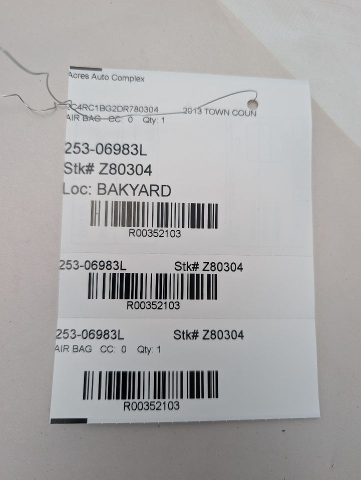 2013 CHRYSLER TOWN & COUNTRY Left AIR BAG - 352103 — photo 2