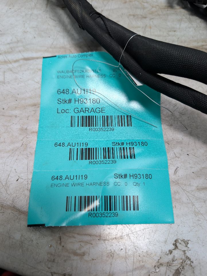 2019 AUDI S5 3.0L 6cyl Turbo Gasoline ENGINE WIRE HARNESS - 352239 — photo 5