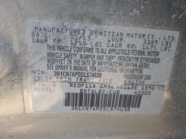 2013 NISSAN VERSA 4cyl Gasoline 1.6 DOHC Chassis Cont Mod - 352464