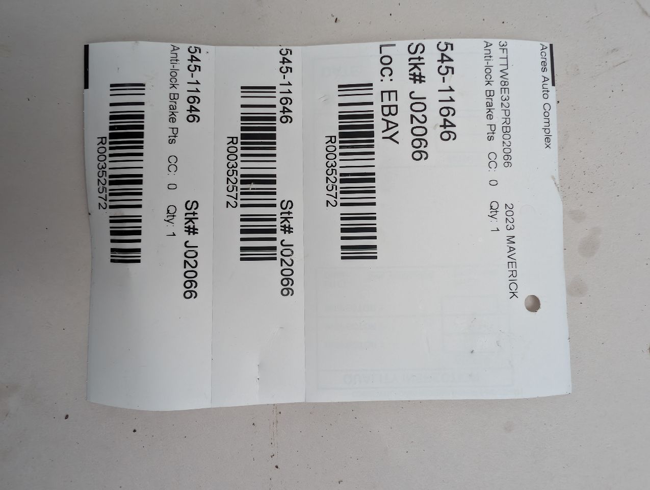2023 FORD MAVERICK PICKUP 2.5L 4cyl Hybrid Anti-lock Brake Pts - 352572