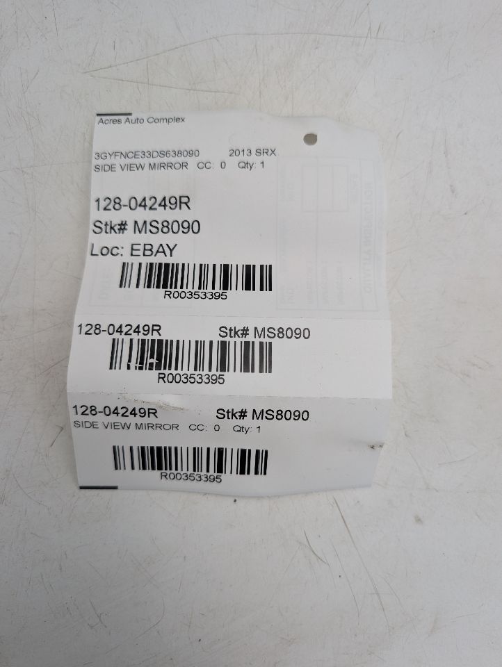 2013 CADILLAC SRX 6 Cyl Gasoline 3.6 DI Right SIDE VIEW MIRROR - 353395