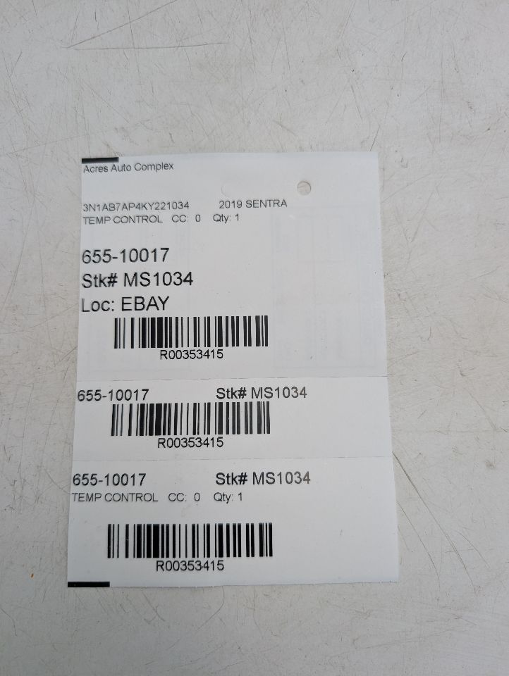 2019 NISSAN SENTRA 1.8L 4cyl Gasoline VVT TEMP CONTROL - 353415