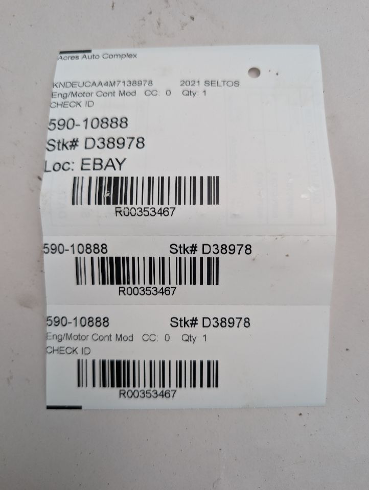 2021 KIA SELTOS 2.0L 4cyl Gasoline VVT Eng/Motor Cont Mod - 353467