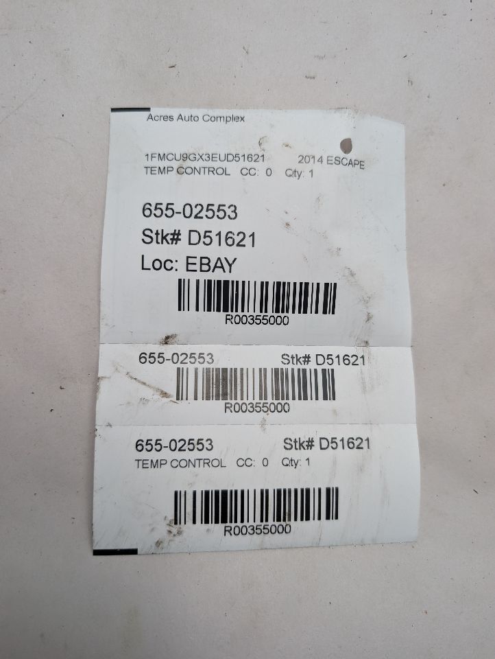 2014 FORD ESCAPE 4cyl 1.6 EcoBoost TEMP CONTROL - 355000 — photo 5