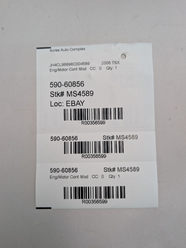 2006 ACURA TSX 2.4L 4cyl Gasoline Eng/Motor Cont Mod - 356599