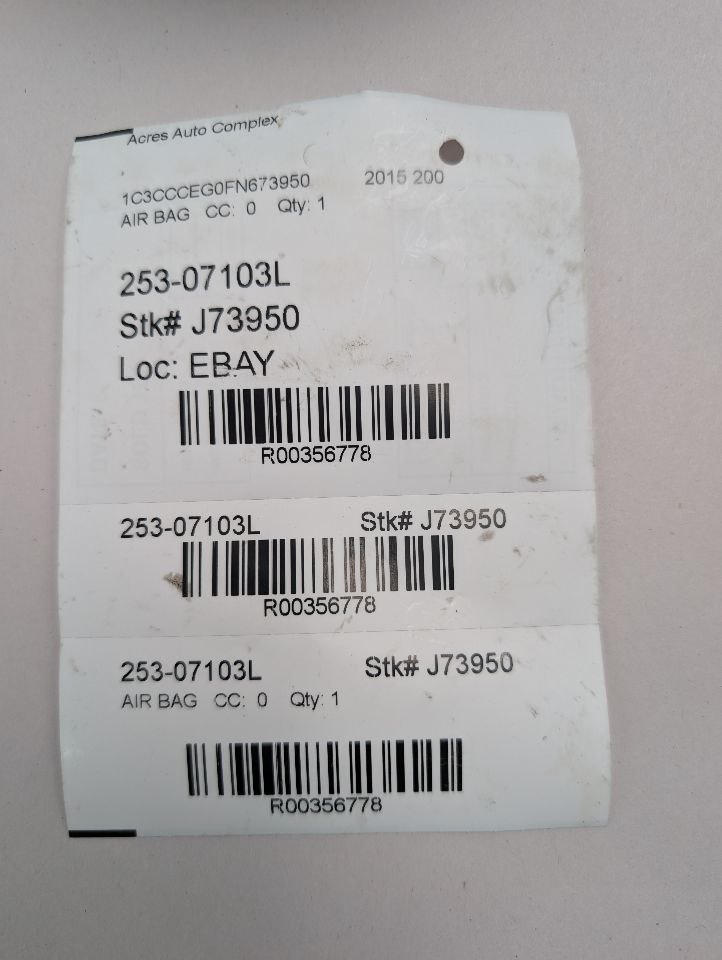 2015 CHRYSLER 200 6 cyl Gas Flex Fuel 3.6 Left AIR BAG - 356778