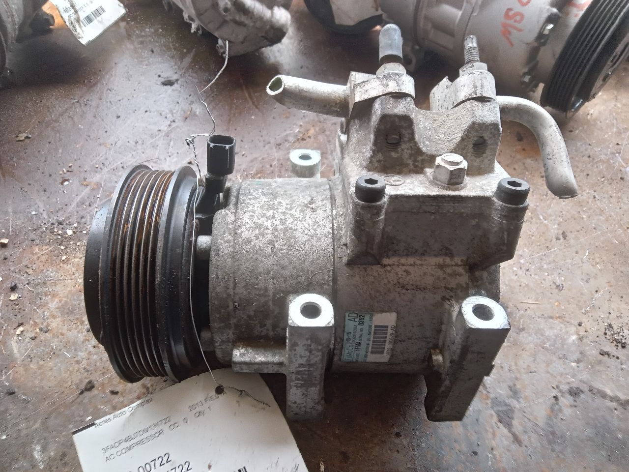 2013 FORD FIESTA 4cyl Gasoline 1.6 AC COMPRESSOR - 356903