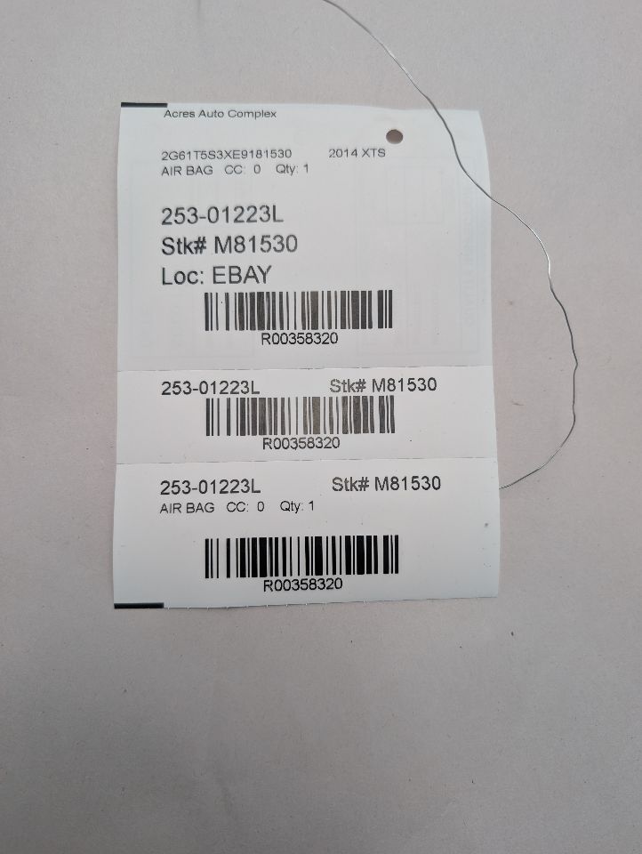 2014 CADILLAC XTS 6cyl Gasoline 3.6 Left AIR BAG - 358320