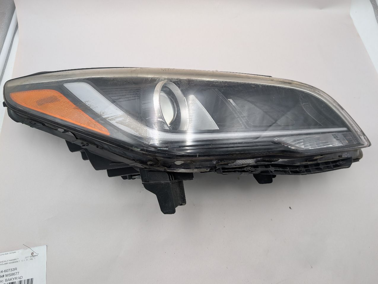 2017 HYUNDAI SONATA 2.0L 4cyl Hybrid VVT Right HEADLAMP ASSEMBLY - 358334 — photo 1