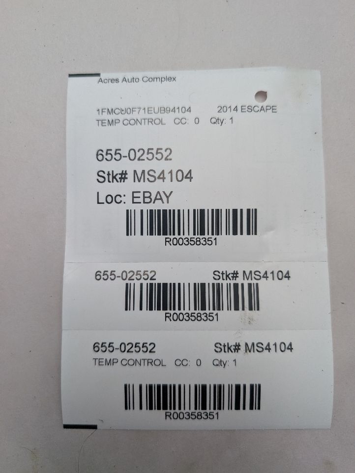 2014 FORD ESCAPE 4cyl Gasoline 2.5 TEMP CONTROL - 358351 — photo 5