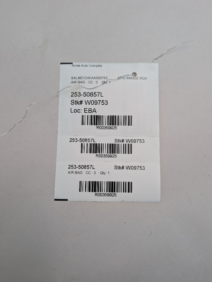 2010 LAND ROVER RANGE ROVER 8cyl Gasoline 5.0 Left AIR BAG - 359925