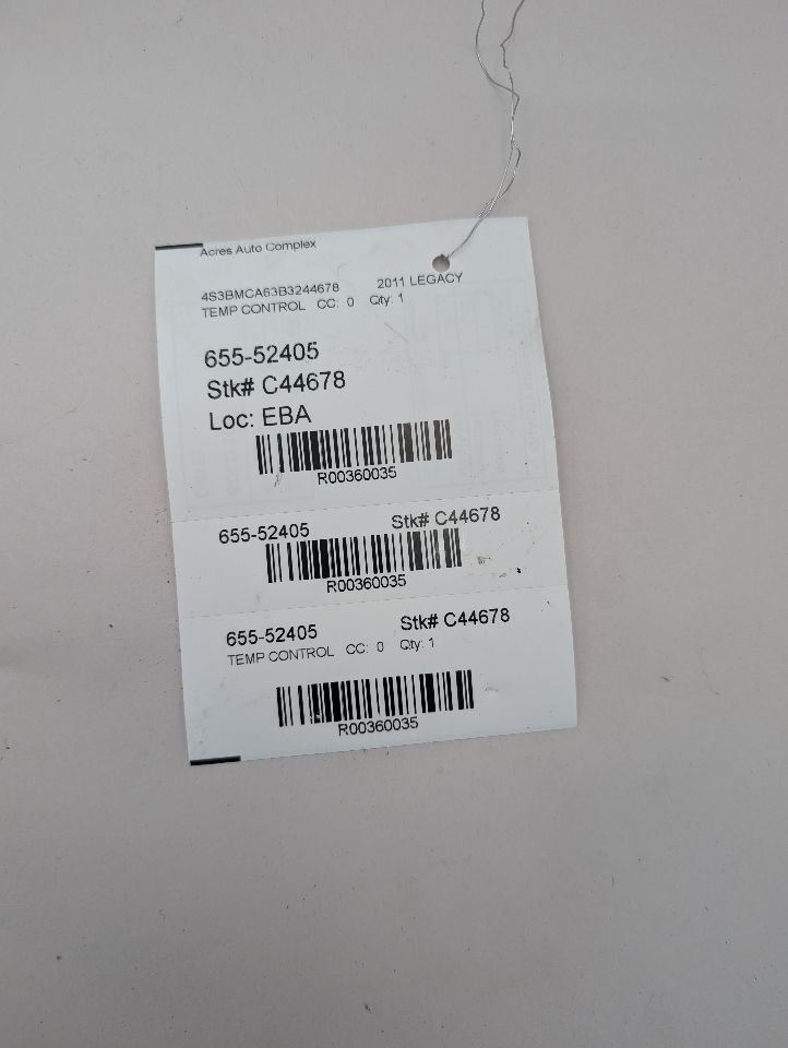 2011 SUBARU LEGACY 4cyl Gasoline 2.5 TEMP CONTROL - 360035 — photo 7