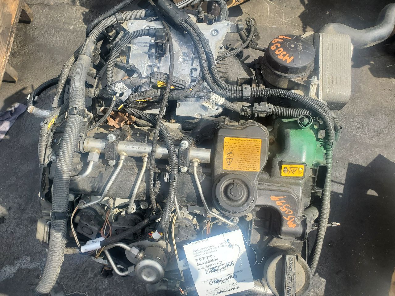 2015 BMW 528i 4cyl Gasoline Turbo 2.0 ENGINE ASSEMBLY - 360538 — photo 4