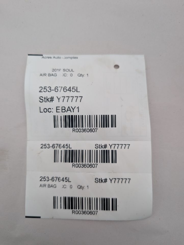 2016 KIA SOUL Left AIR BAG - 360607 — photo 7