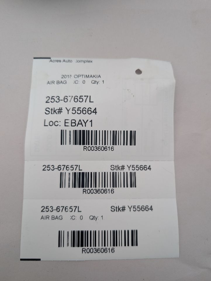 2015 KIA OPTIMA Left AIR BAG - 360616 — photo 6