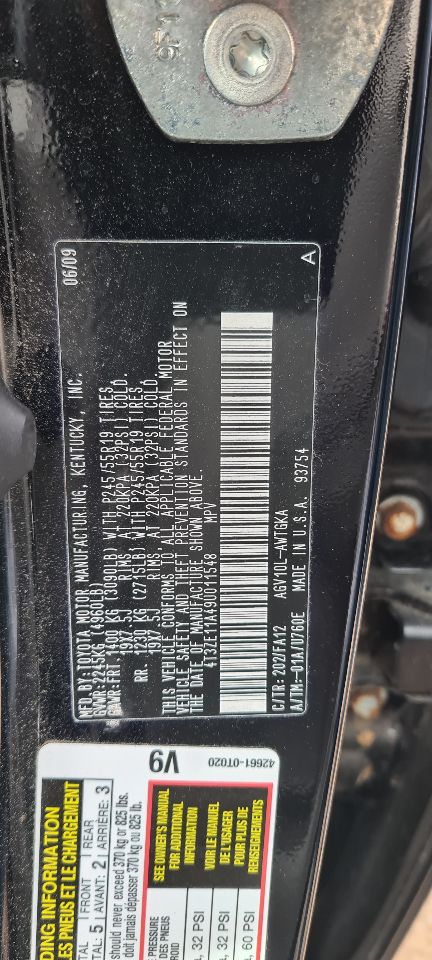 2009 TOYOTA VENZA STEERING GEAR RACK - 361229