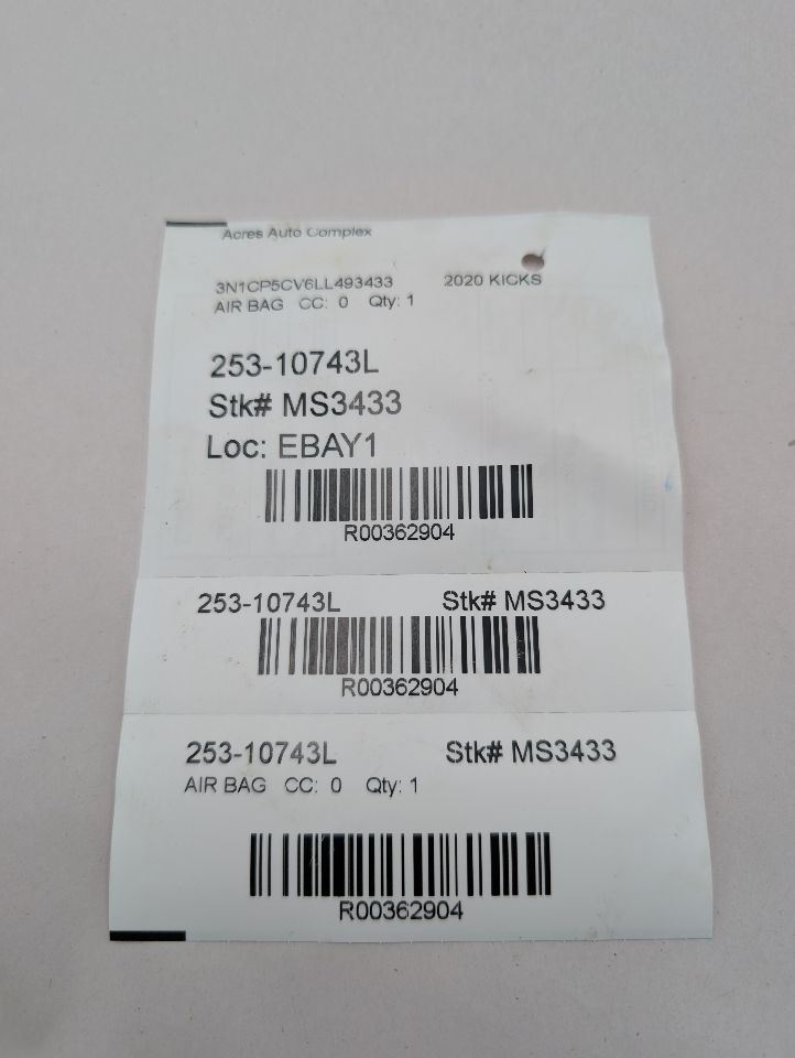 2020 NISSAN KICKS 1.6L 4cyl Gasoline Left AIR BAG - 362904 — photo 7
