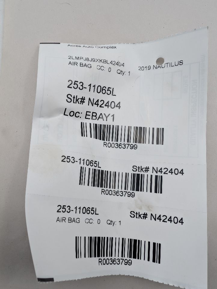 2019 LINCOLN NAUTILUS 2.0L 4cyl Turbo Gasoline Left AIR BAG - 363799 — photo 4