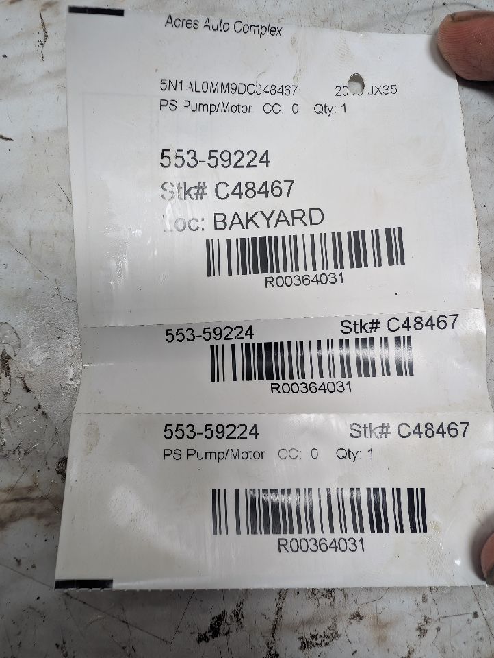 2013 INFINITI JX35 6cyl Gasoline 3.5 PS Pump/Motor - 364031 — photo 7