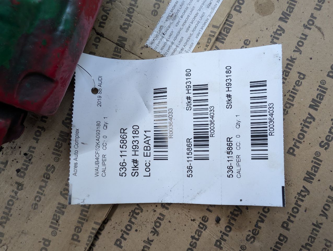2019 AUDI S5 3.0L 6cyl Turbo Gasoline Right CALIPER - 364033 — photo 3