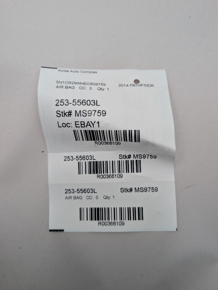 2014 NISSAN PATHFINDER 4cyl Electric 2.5 Left AIR BAG - 366109 — photo 3